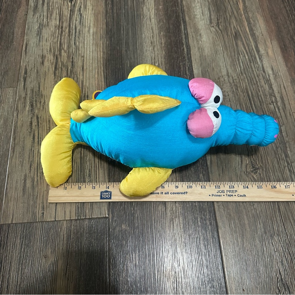 VTG Mervyns Playful Pals nylon SHARK NOS with tags bright colorful RARE plush